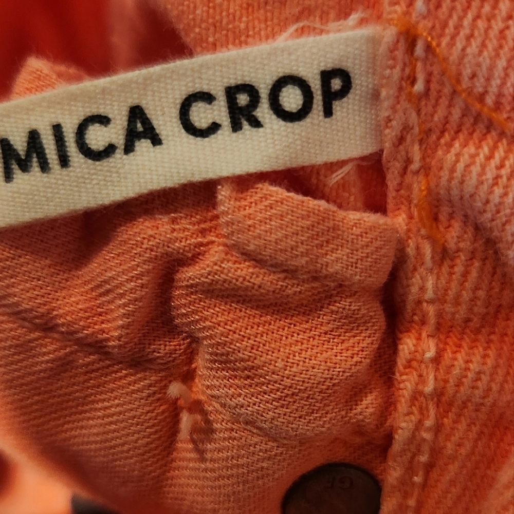 GRLFRND High Rise Jeans in Bright Orange - Picture 5 of 8